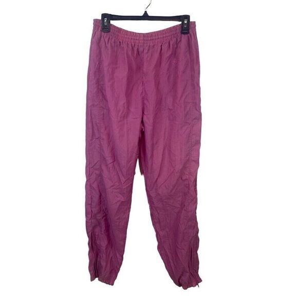 Vintage 90s Reebok Pink Barbie‎ Windbreaker Jogger Pants 100% Nylon Size M - Picture 1 of 8